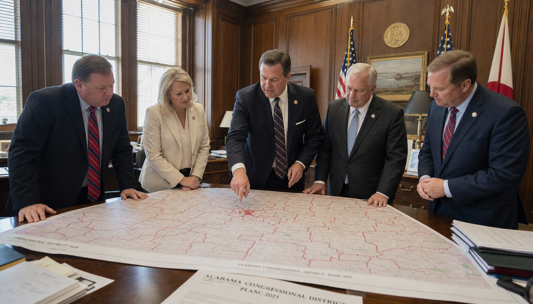 Illustration for: Supreme Court Bluntly Rules One Majority-Black District Is Plenty for Alabama